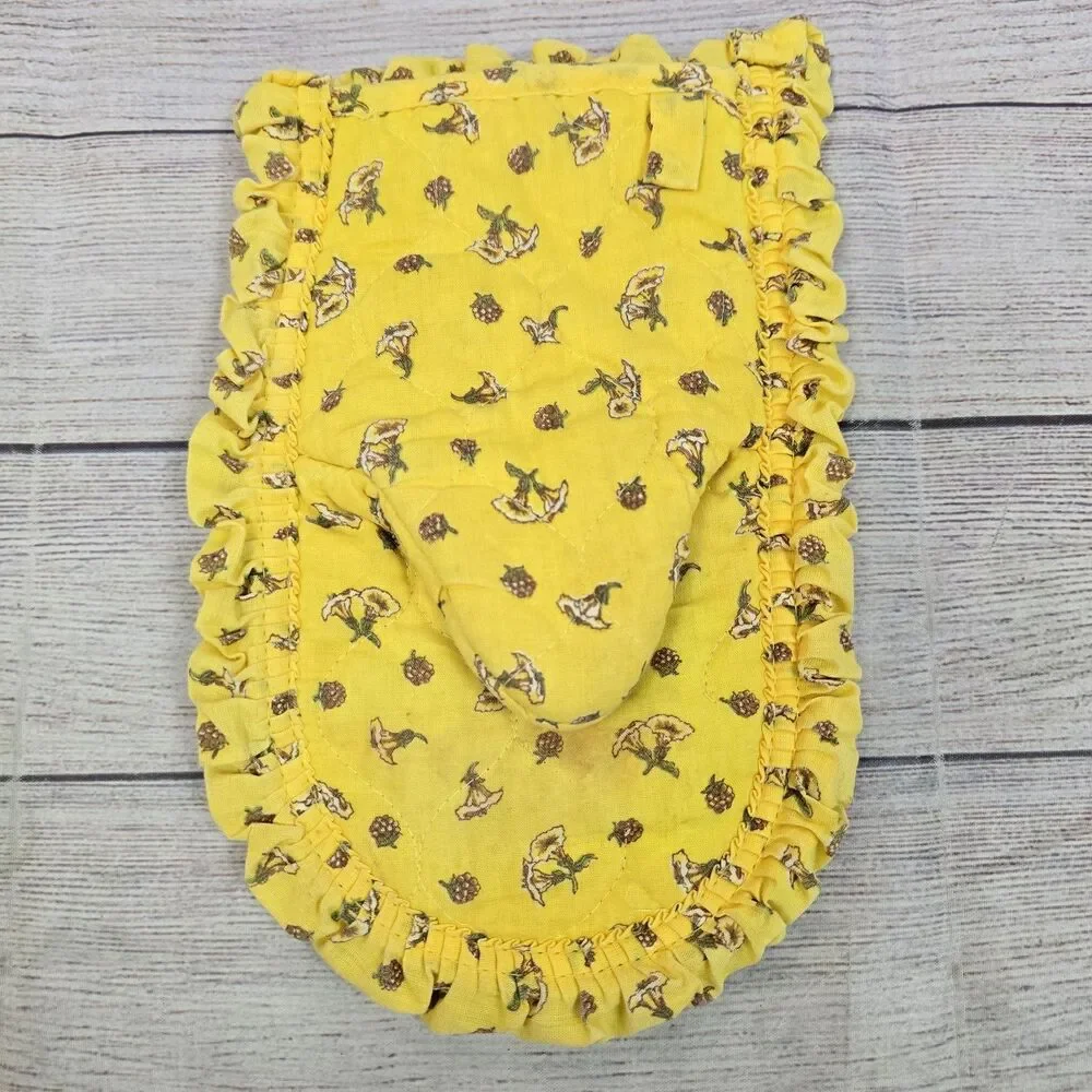 Vintage 1981 Oven Mitt Victoria Plum Sharpe Ltd Pot Holder Yellow Fairy Elf